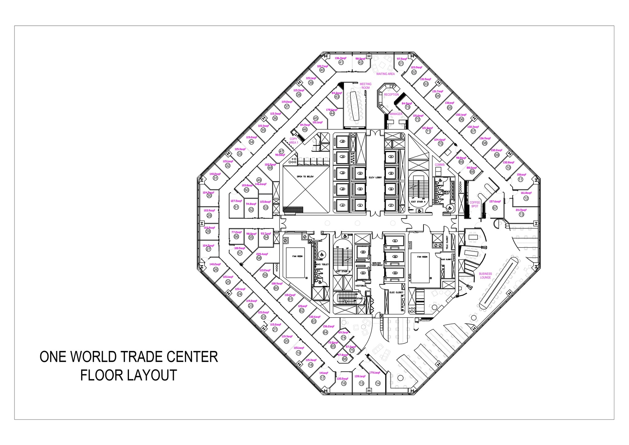 One World Trade Center, New York, NY à louer Plan de site– Image 1 sur 1