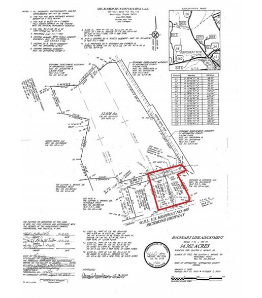 Richmond Hwy., Appomattox, VA à vendre - Plan cadastral – Image 2 sur 2