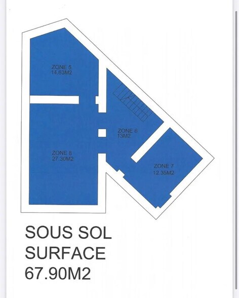 Local commercial dans Paris à louer - Plan d’étage – Image 2 sur 8