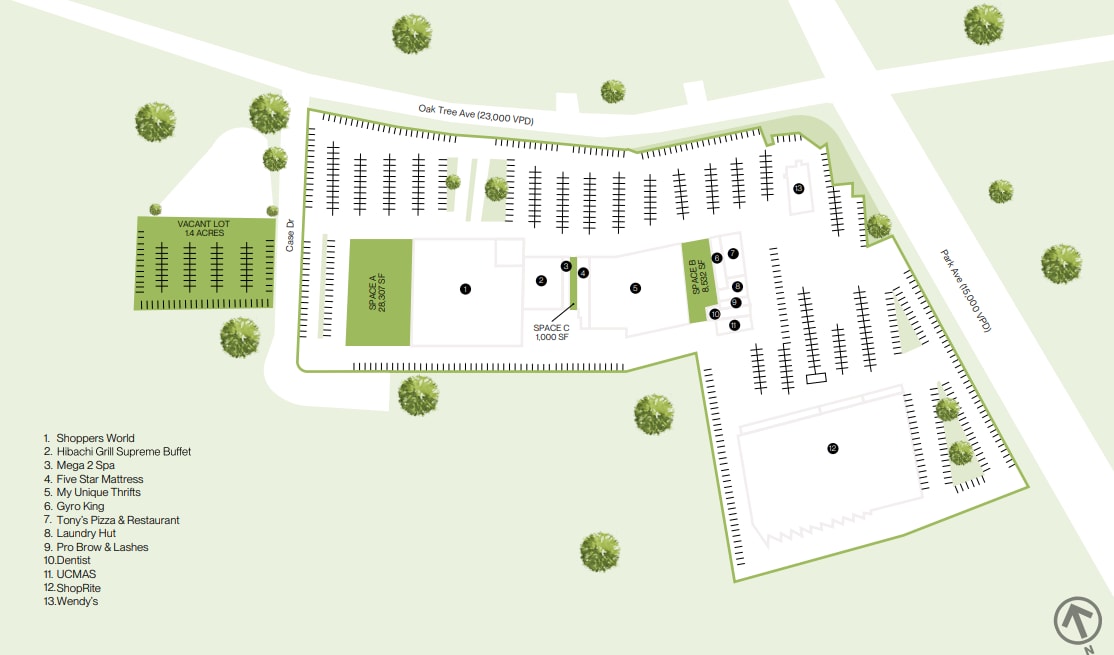 686-698 Oak Tree Ave, South Plainfield, NJ à louer Plan de site– Image 1 sur 1