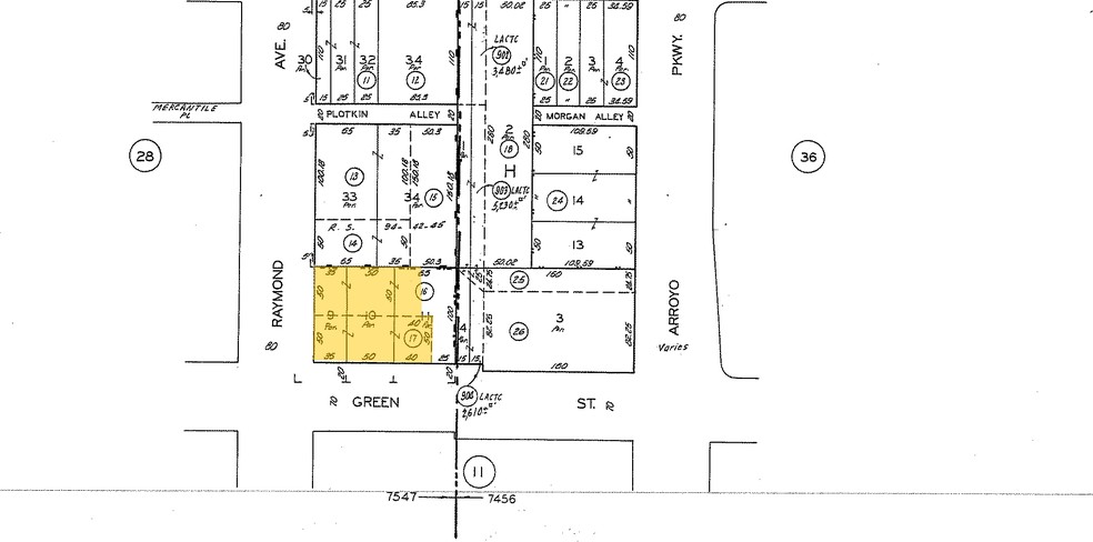 54-56 S Raymond Ave, Pasadena, CA à louer - Plan cadastral – Image 2 sur 10