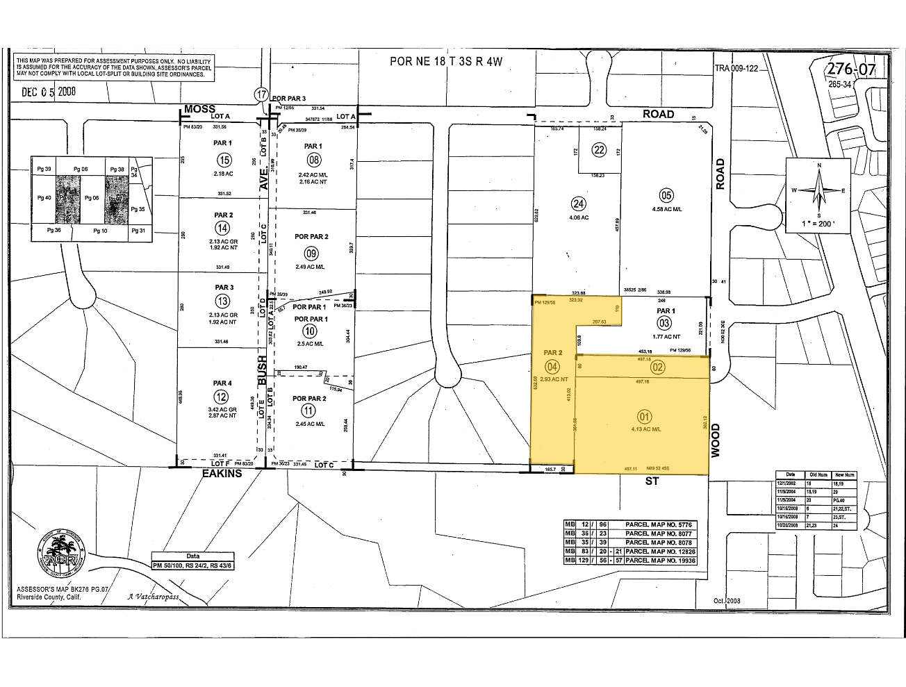 14435 Wood Rd, Riverside, CA à vendre Plan cadastral– Image 1 sur 2