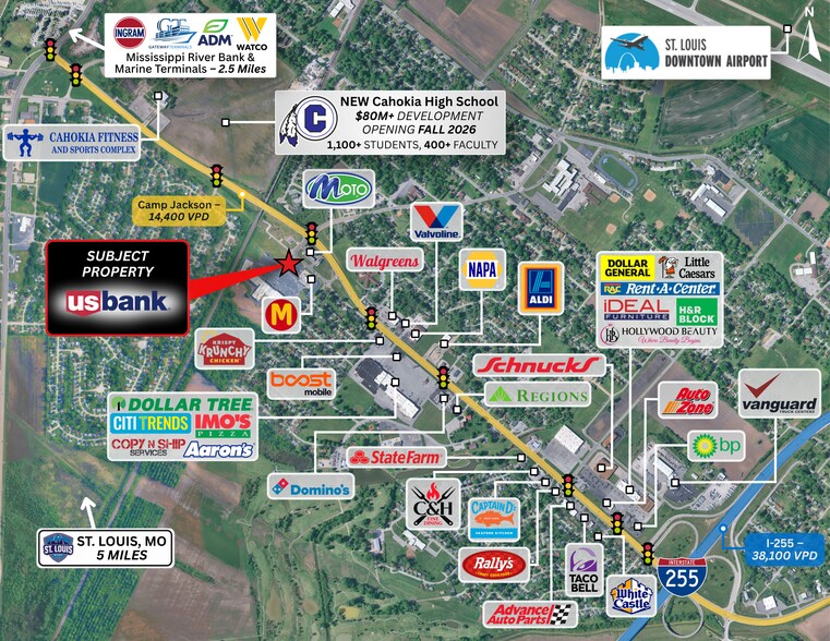 1050 Camp Jackson Rd, East Saint Louis, IL à vendre - Aérien – Image 3 sur 3