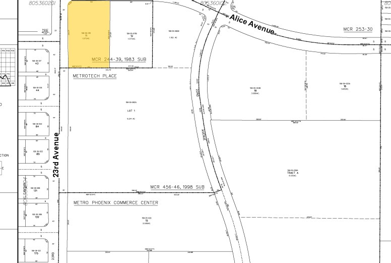 2235 W Alice Ave, Phoenix, AZ à vendre - Plan cadastral – Image 2 sur 7