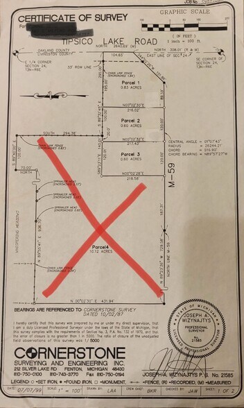 137 N Tipsico Lake Rd, Hartland, MI à vendre - Plan de site – Image 2 sur 8