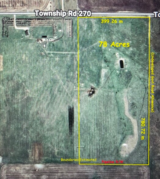 78 Acres 270 Township Rd, Airdrie, AB à vendre - Aérien – Image 3 sur 5