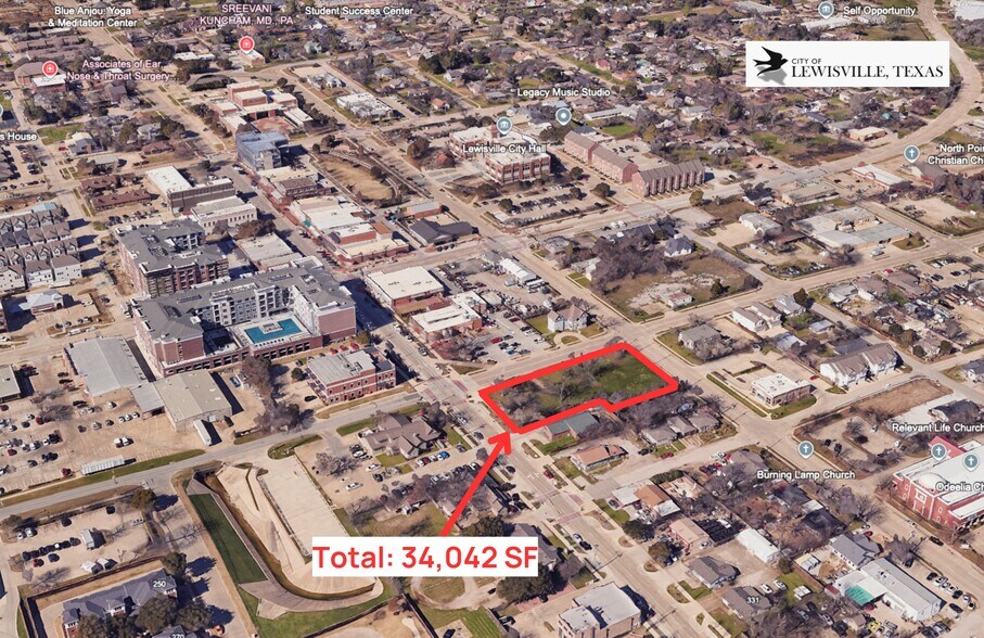 209 E Main St, Lewisville, TX à vendre - Aérien – Image 3 sur 4