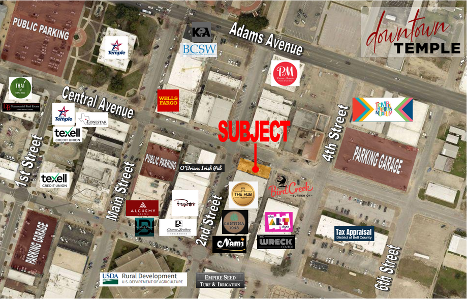 103 E Central Ave, Temple, TX à louer - Aérien – Image 2 sur 4