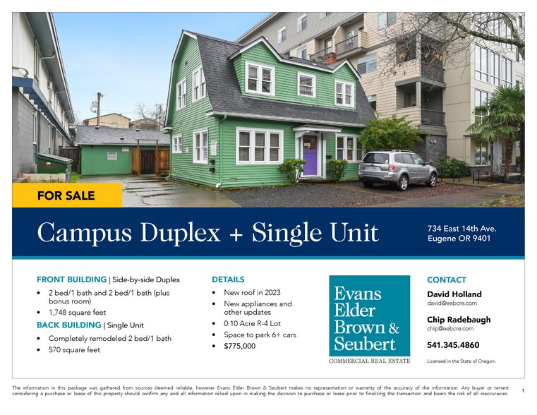 734 E 14th Ave, Eugene, OR à vendre - Photo de l’immeuble – Image 2 sur 7