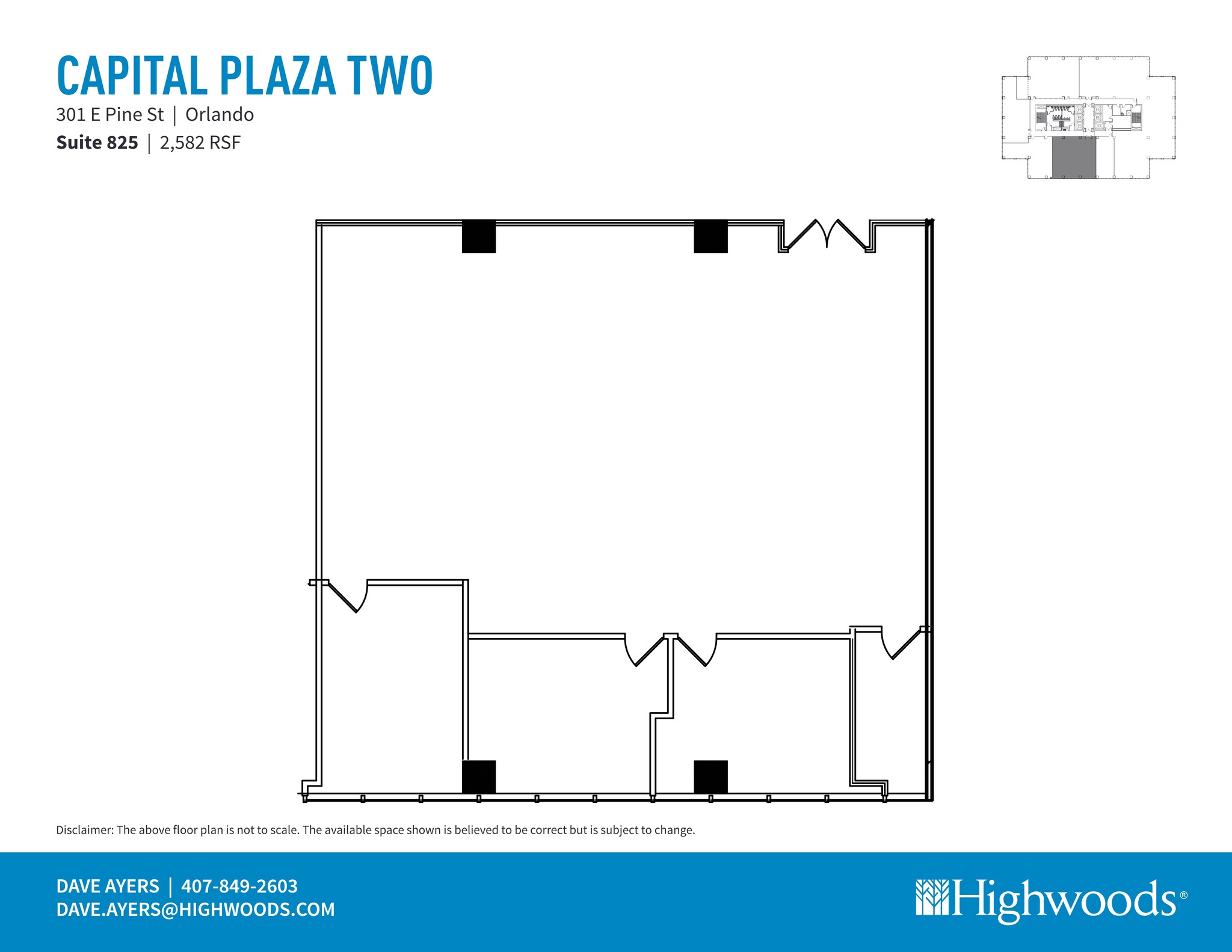 301 E Pine St, Orlando, FL à louer Plan de site– Image 1 sur 1