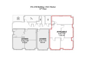 156-160 E Market St, Indianapolis, IN à louer Plan de site– Image 2 sur 3