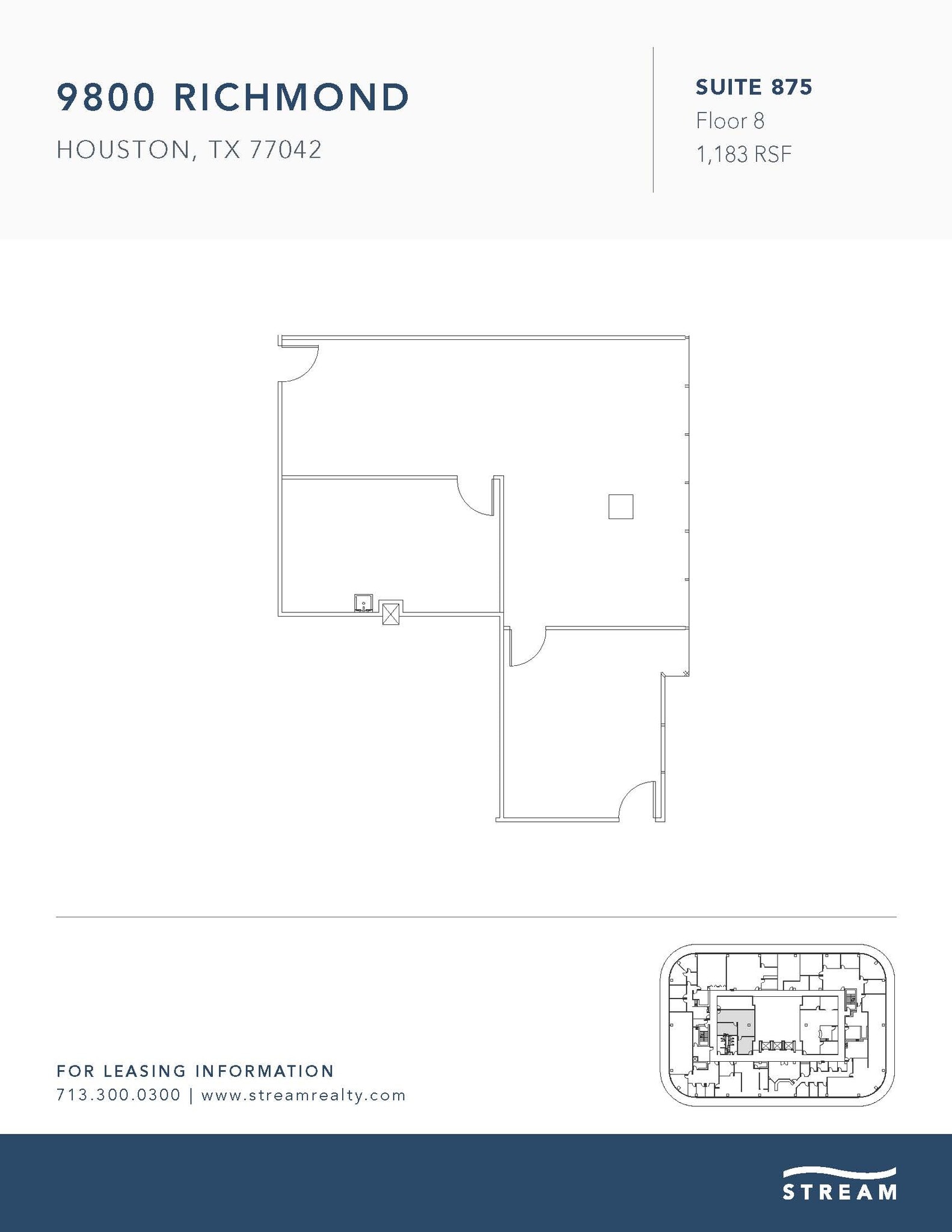 9800 Richmond Ave, Houston, TX à louer Plan d’étage– Image 1 sur 1