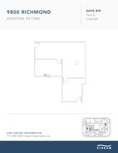 9800 Richmond Ave, Houston, TX à louer Plan d’étage– Image 1 sur 1