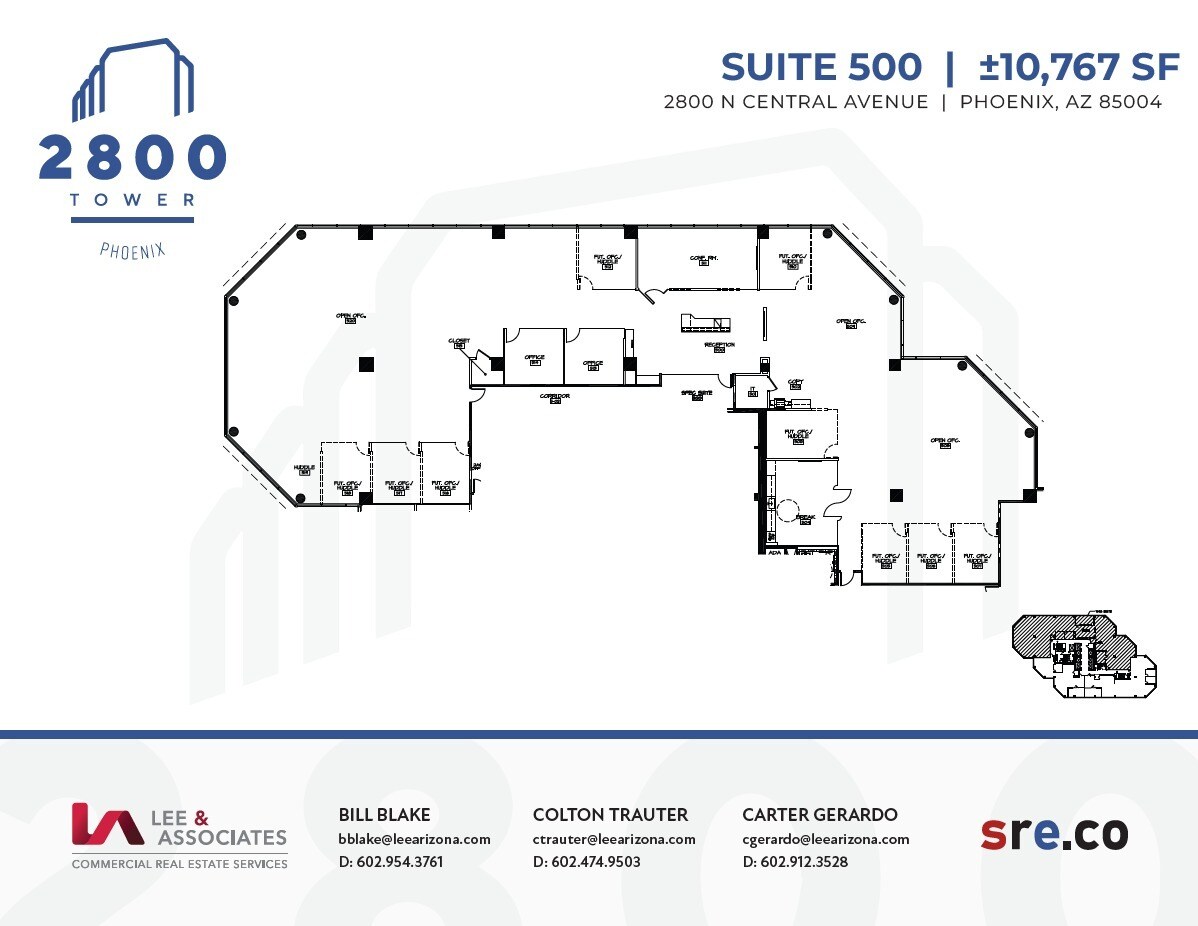 2800 N Central Ave, Phoenix, AZ à louer Plan d’étage– Image 1 sur 1