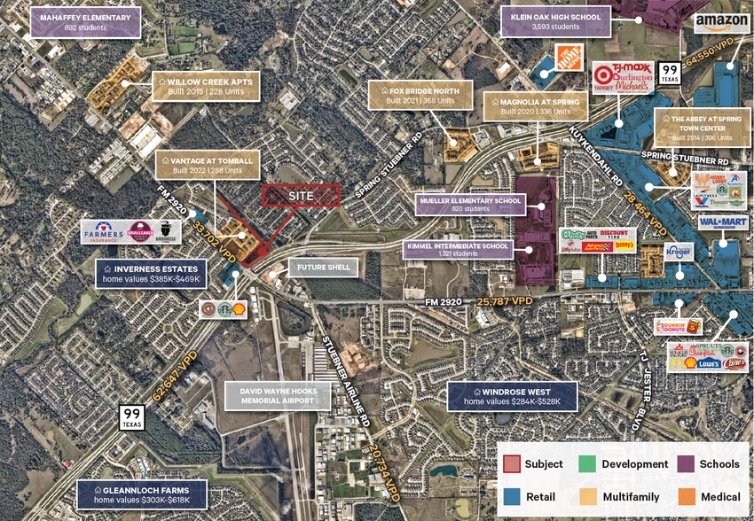 Hard Corner of FM 2920 and Grand Parkway, Tomball, TX à vendre - Aérien – Image 3 sur 4