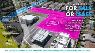 Plus de détails pour Mack Rd, Sacramento, CA - Terrain à vendre