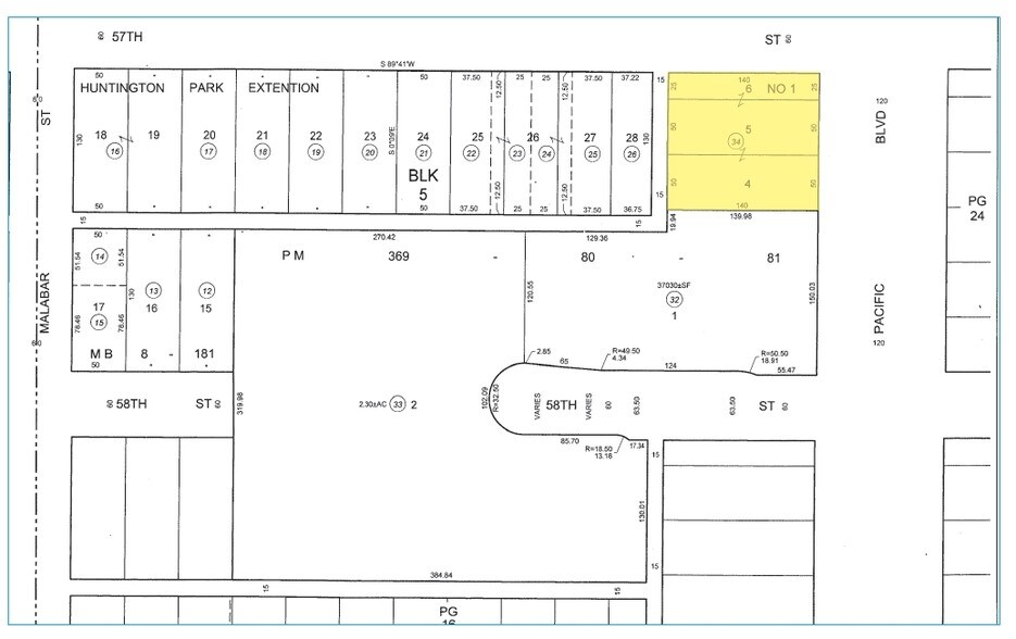 5707 Pacific Blvd, Huntington Park, CA à vendre - Plan cadastral – Image 2 sur 23