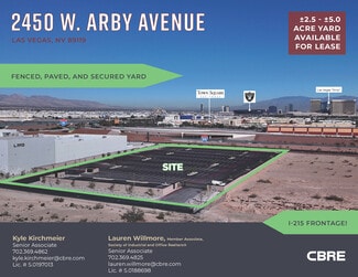 Plus de détails pour 2450 W. Arby Avenue, Las Vegas, NV - Terrain à louer