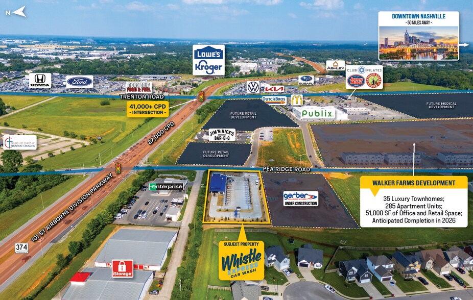 2530 Pea Ridge Rd, Clarksville, TN à vendre - Aérien – Image 3 sur 4