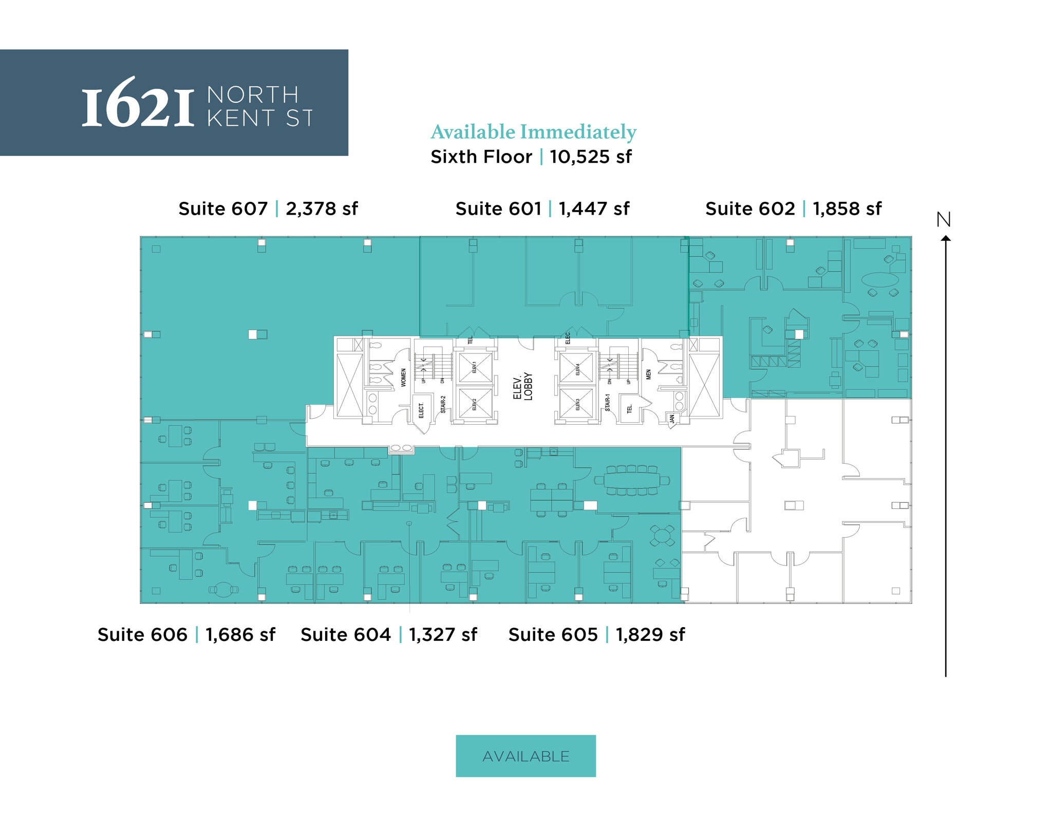 1621 N Kent St, Arlington, VA à louer Plan d’étage– Image 1 sur 1