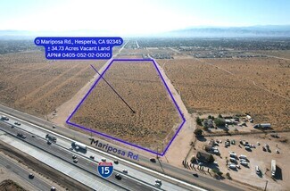 Plus de détails pour 34.73-Acres Mariposa Rd & I-15 FWY, Hesperia, CA - Terrain à vendre