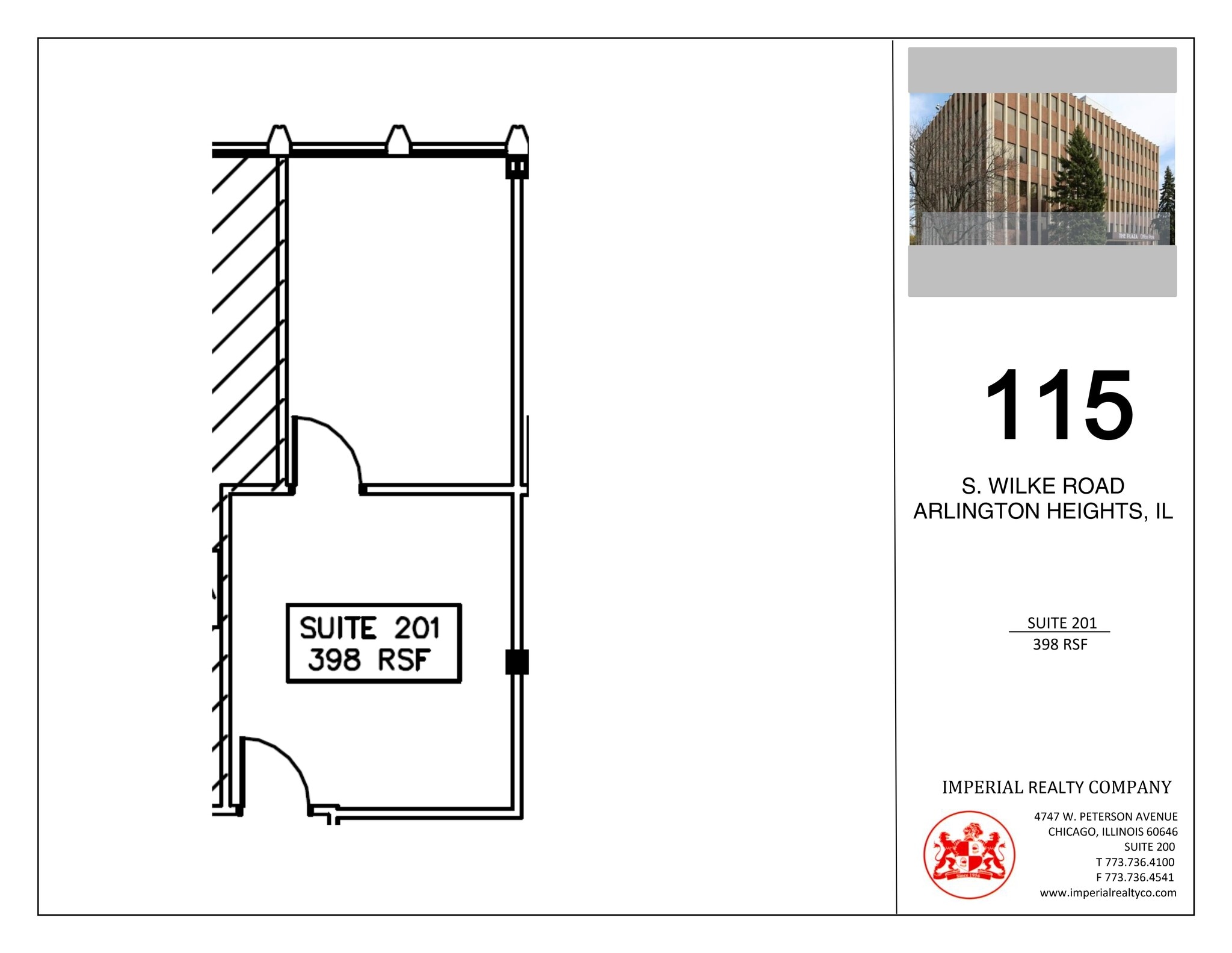115 S Wilke Rd, Arlington Heights, IL à louer Plan de site– Image 1 sur 1