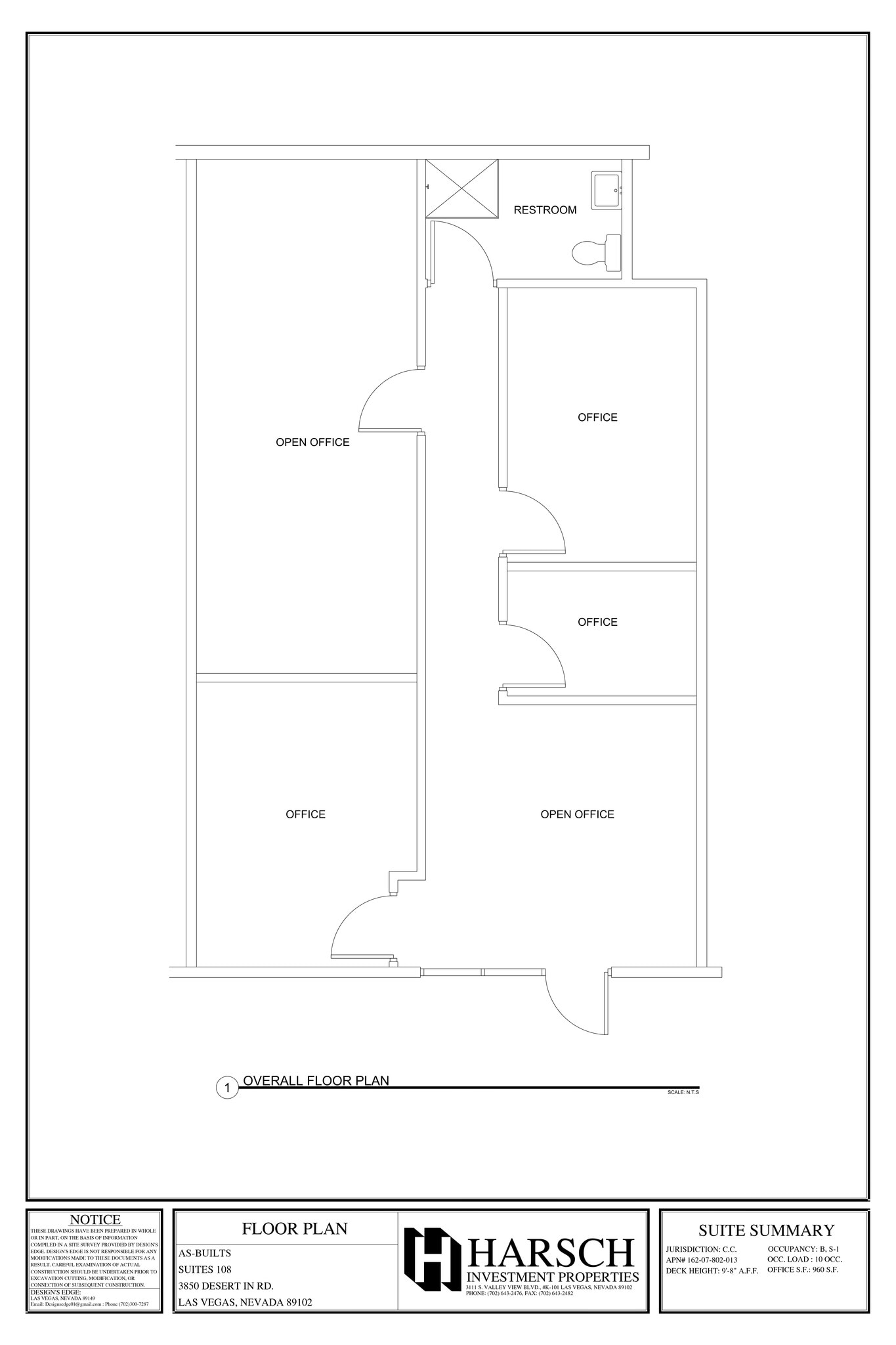 3111 S Valley View Blvd, Las Vegas, NV à louer Plan de site– Image 1 sur 1