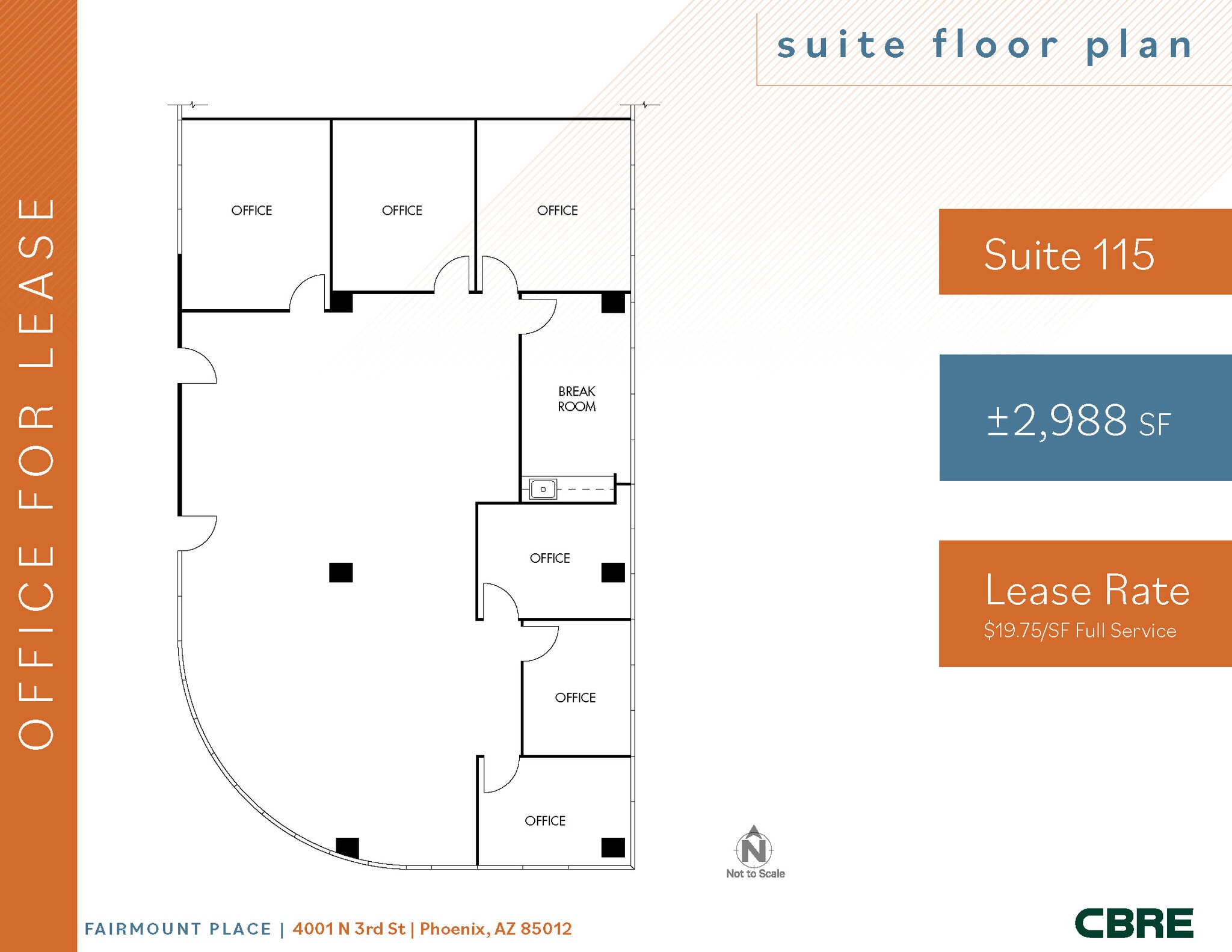 4001 N 3rd St, Phoenix, AZ à louer Plan d’étage– Image 1 sur 1