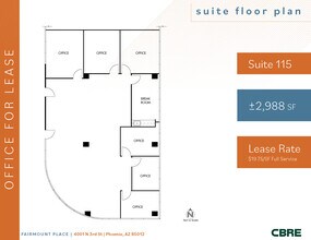 4001 N 3rd St, Phoenix, AZ à louer Plan d’étage– Image 1 sur 1