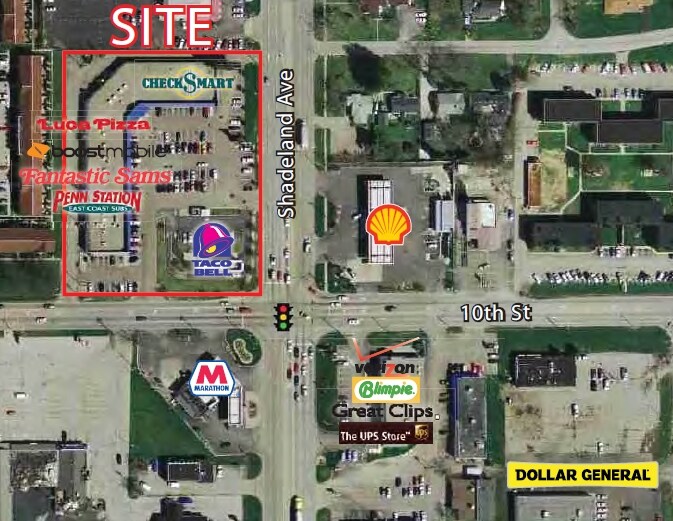 1004-1048 N Shadeland Ave, Indianapolis, IN à louer - Aérien – Image 2 sur 7