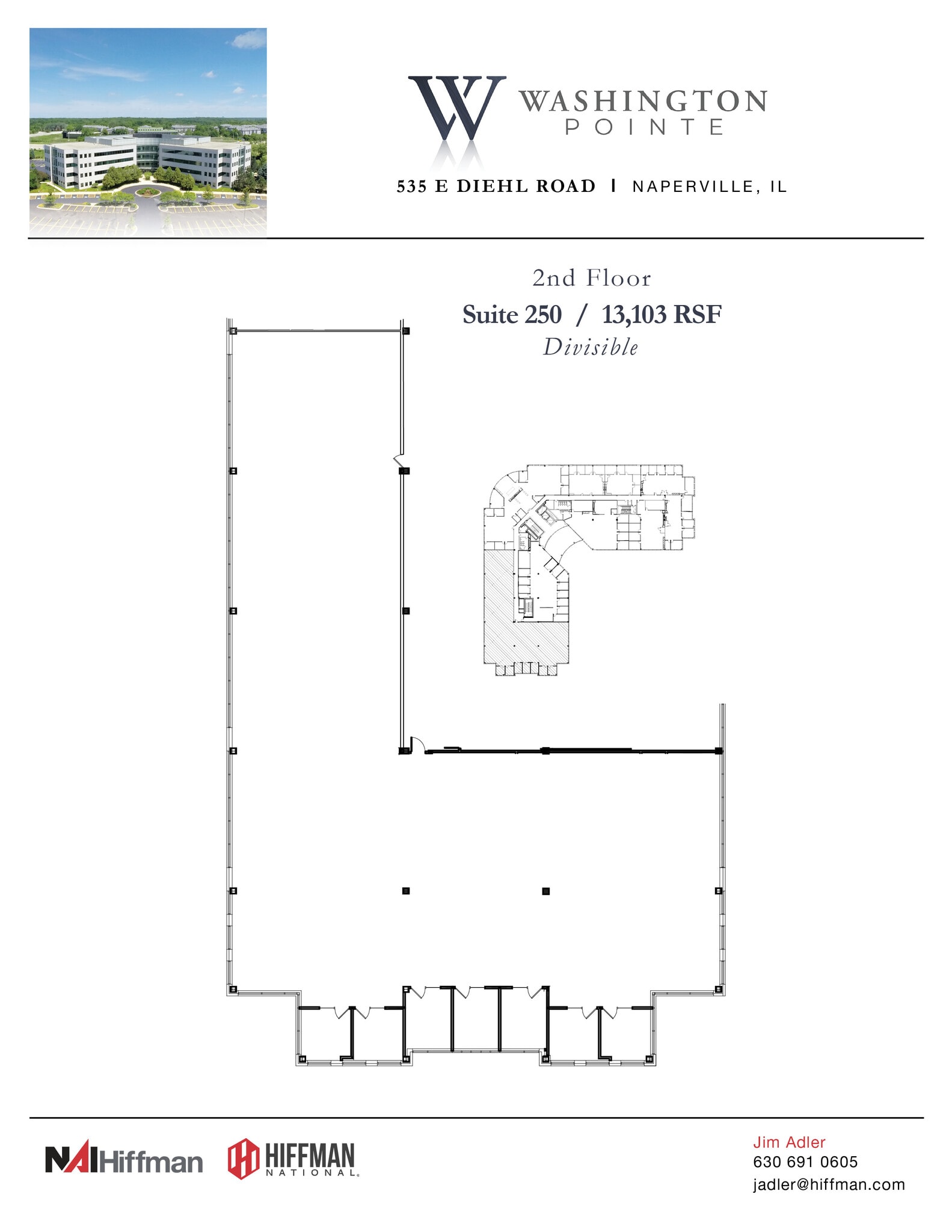 535 E Diehl Rd, Naperville, IL à louer Plan d’étage– Image 1 sur 1