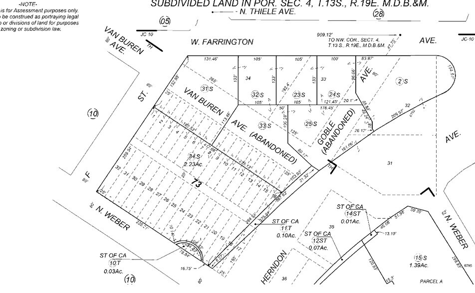 Herndon, Fresno, CA à vendre - Plan cadastral – Image 3 sur 3