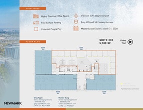 18952 MacArthur Blvd, Irvine, CA à louer Plan d’étage– Image 1 sur 1