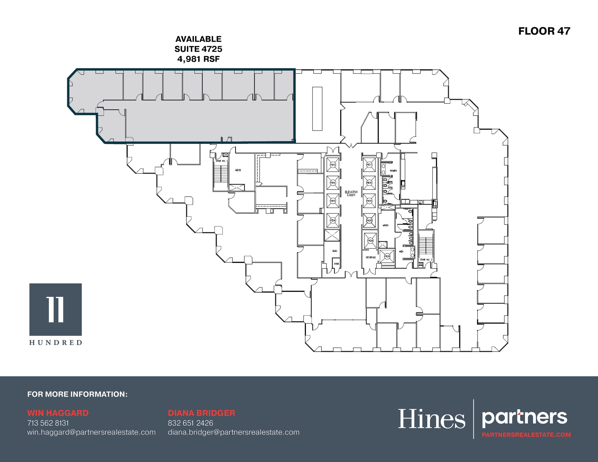 1100 Louisiana St, Houston, TX à louer Plan d’étage– Image 1 sur 1