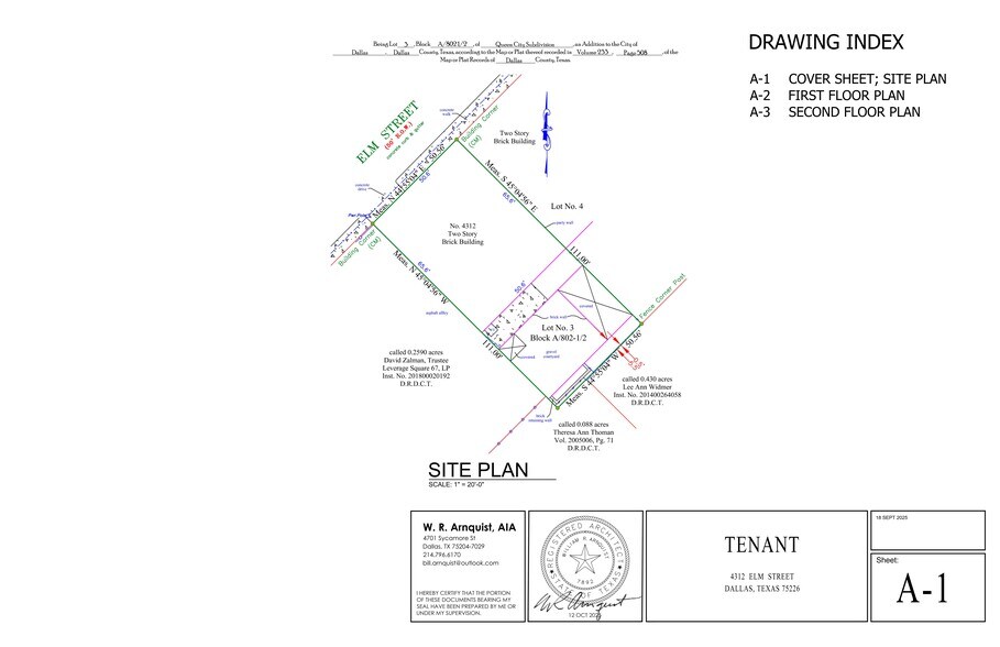 4312 Elm St, Dallas, TX à louer - Plan de site – Image 1 sur 15