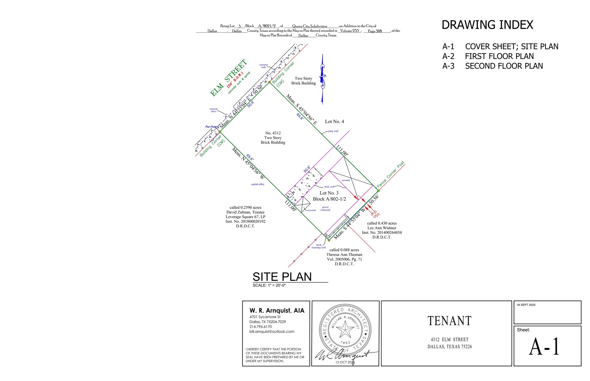 4312 Elm St, Dallas, TX à louer Plan de site– Image 1 sur 16