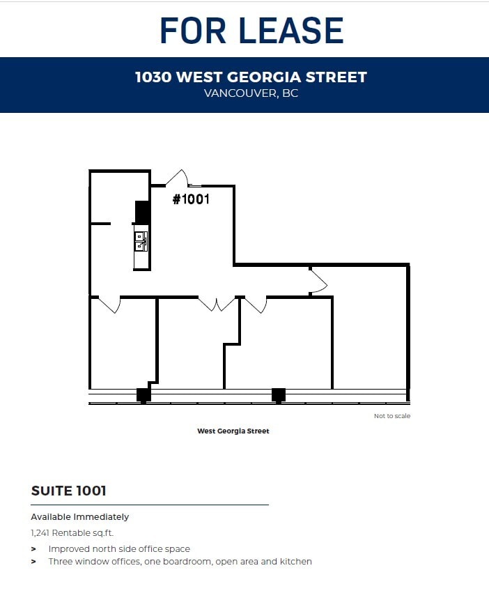 1030 W Georgia St, Vancouver, BC à louer Plan d’étage– Image 1 sur 1