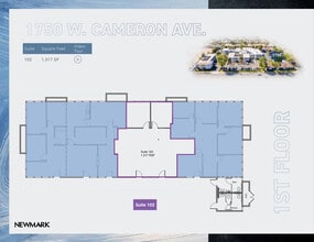 1710 W Cameron Ave, West Covina, CA à louer Plan d’étage– Image 1 sur 2