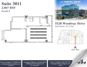 5120 Woodway Dr, Houston, TX à louer Plan d’étage– Image 1 sur 2