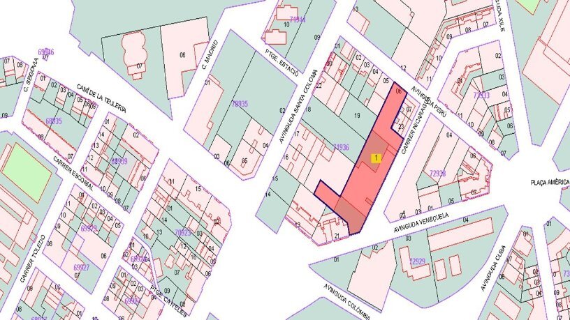 Carrer Nicaragua, 1, Olot, Gerona à vendre - Plan cadastral – Image 2 sur 3