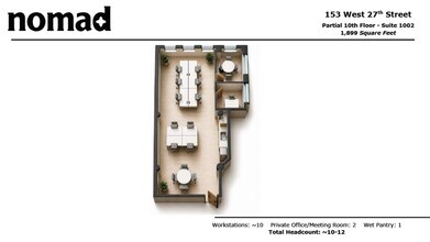 153 W 27th St, New York, NY à louer Plan d’étage– Image 1 sur 6