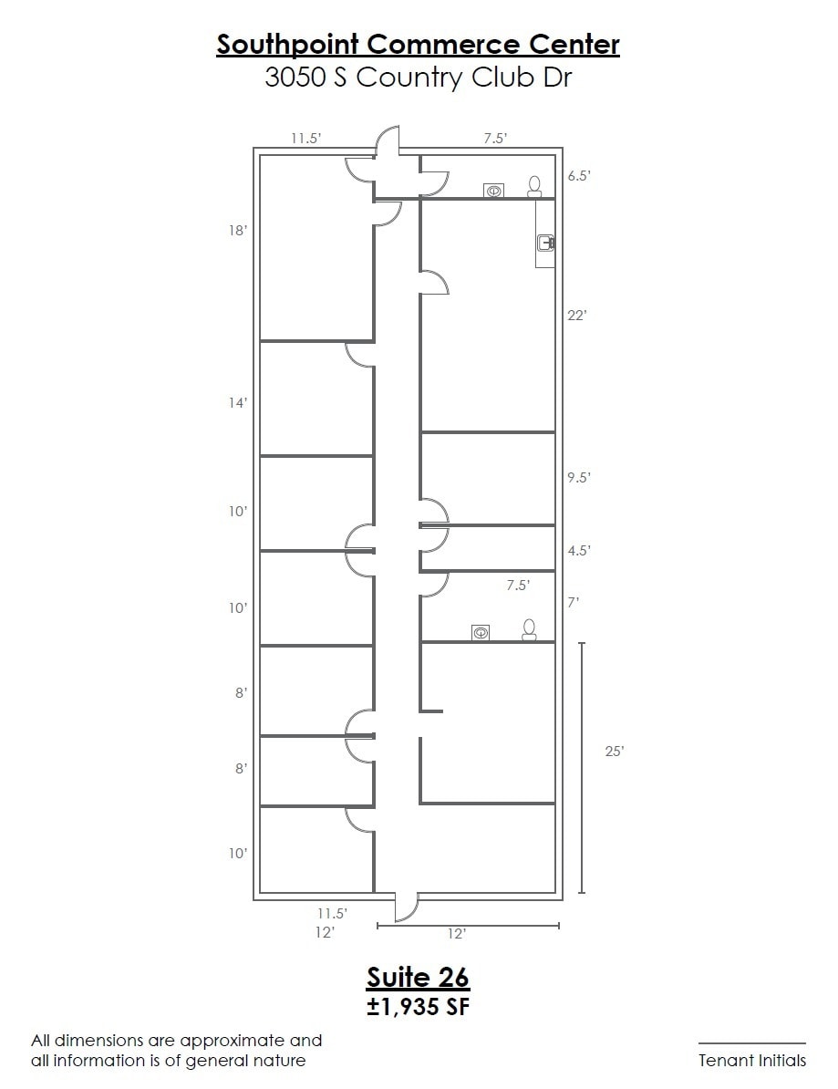 3050 S Country Club Dr, Mesa, AZ à louer Plan d’étage– Image 1 sur 1
