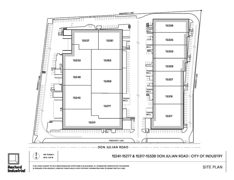 15317-15339 E Don Julian Rd, City Of Industry, CA à louer - Plan de site – Image 3 sur 3