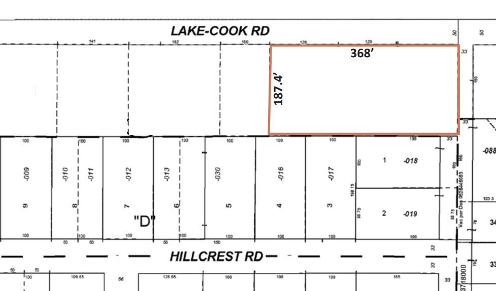 623 W Lake Cook Rd, Palatine, IL à vendre - Plan cadastral – Image 2 sur 2