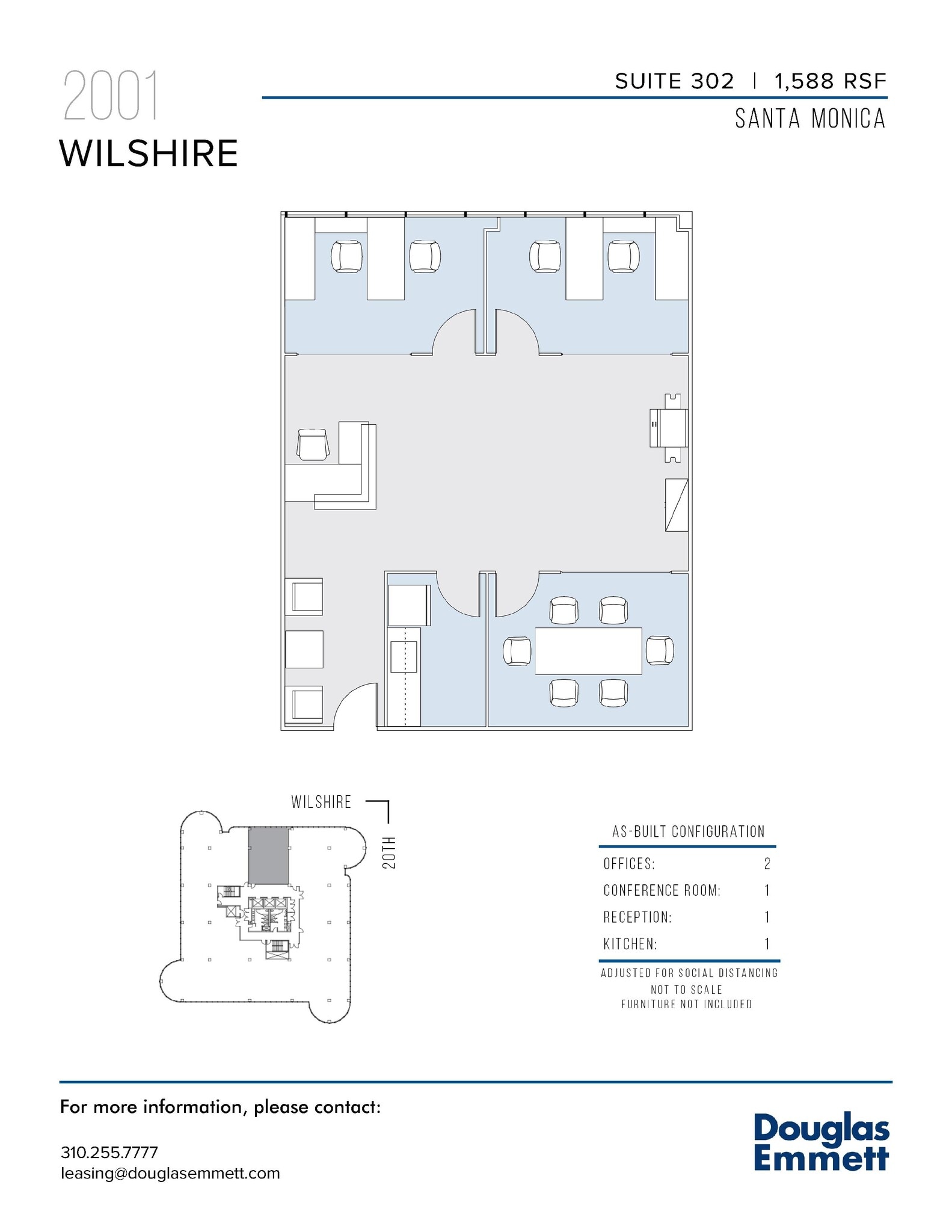 2001 Wilshire Blvd, Santa Monica, CA à louer Plan d’étage– Image 1 sur 1