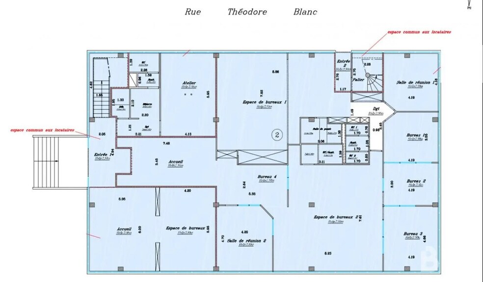 Bureau dans Bruges à louer - Plan d’étage – Image 3 sur 3