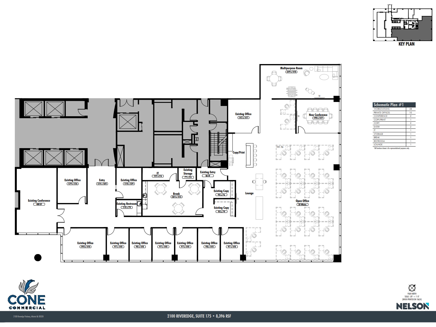 2100 Riveredge Pky NW, Atlanta, GA à louer Plan d’étage– Image 1 sur 1