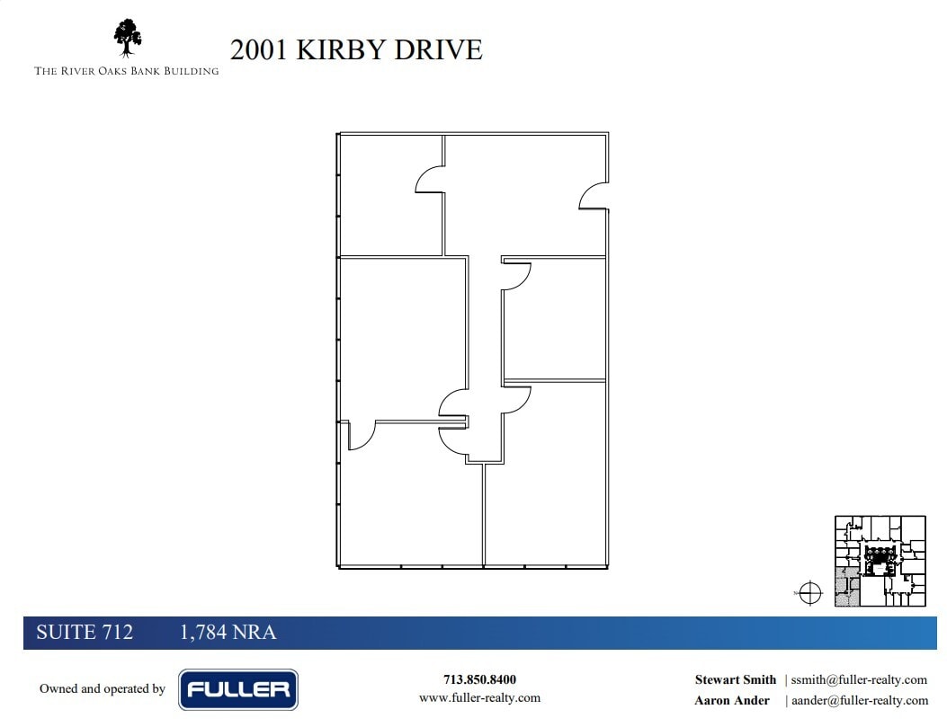 2001 Kirby Dr, Houston, TX à louer Plan d’étage– Image 1 sur 1