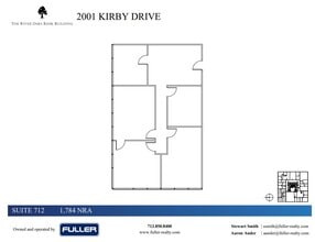 2001 Kirby Dr, Houston, TX à louer Plan d’étage– Image 1 sur 1