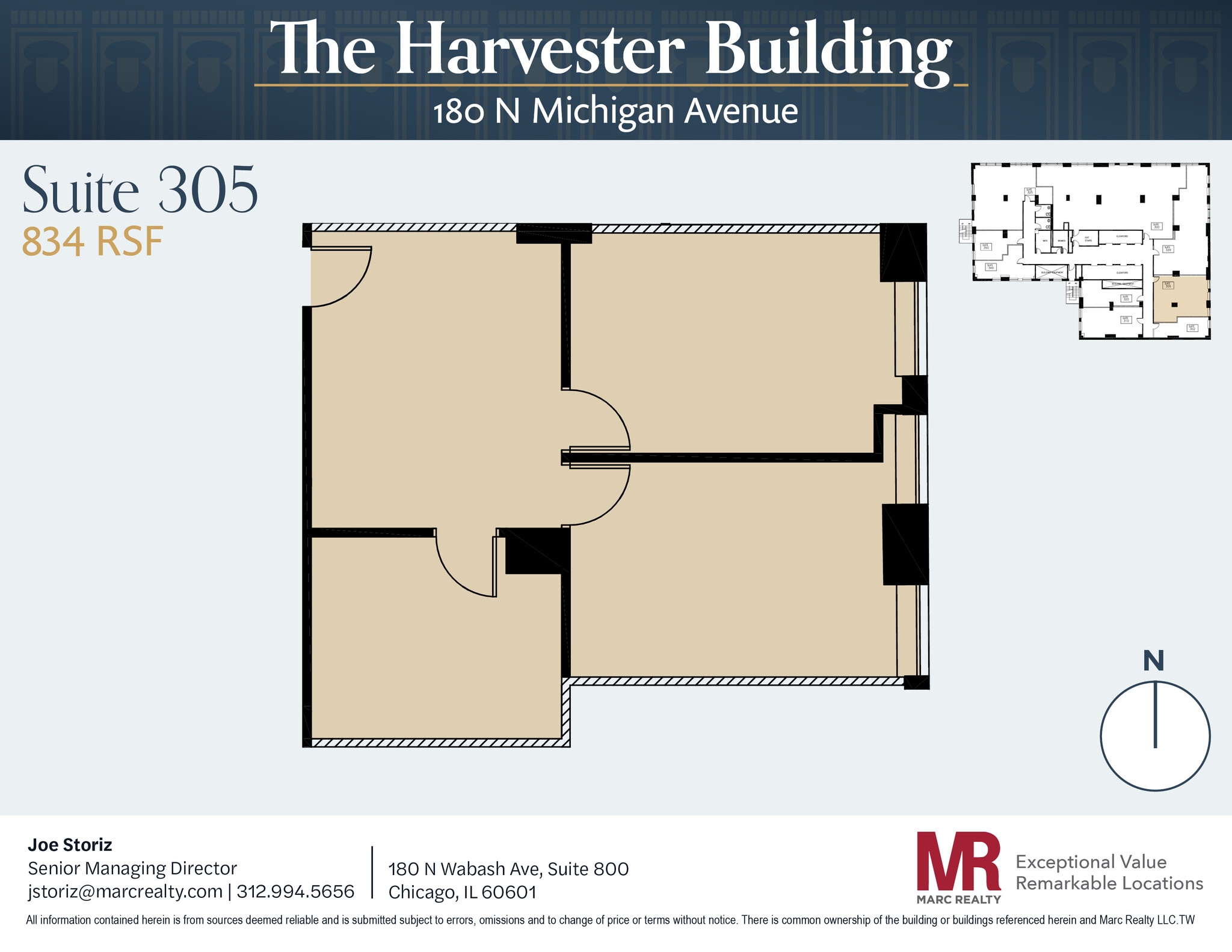 180 N Michigan Ave, Chicago, IL à louer Plan d’étage– Image 1 sur 5
